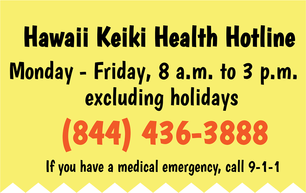 Hawaii keiki health hotline